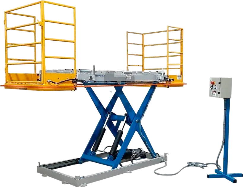 Solução em Mesas Elevadoras Mesa com Guarda-Corpo
